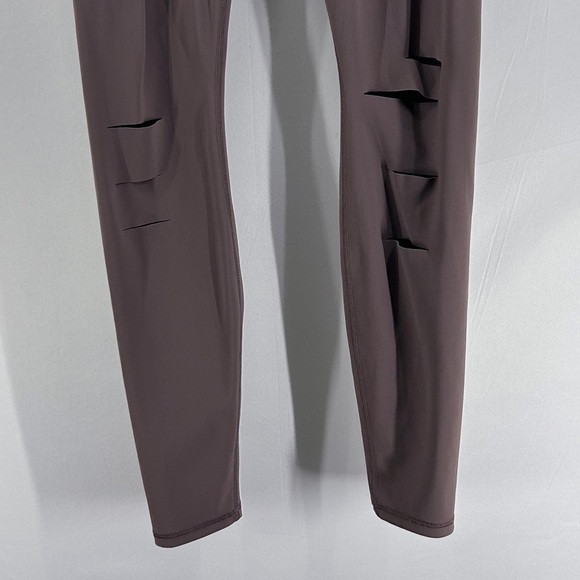 Alo Yoga Mauve Ripped Warrior Leggings High Waist Seamless Full Length Medium - Picture 5 of 7